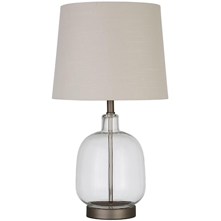 CT/CLEAR GLASS TABLE LAMP | .