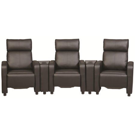 5 Pc Reclining Home Theater Group