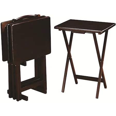 5 Piece Tray Table Set