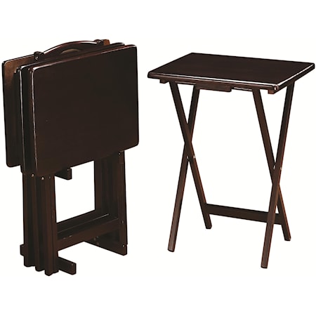 5 Piece Tray Table Set