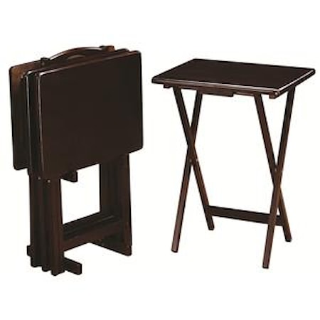 5 Piece Tray Table Set