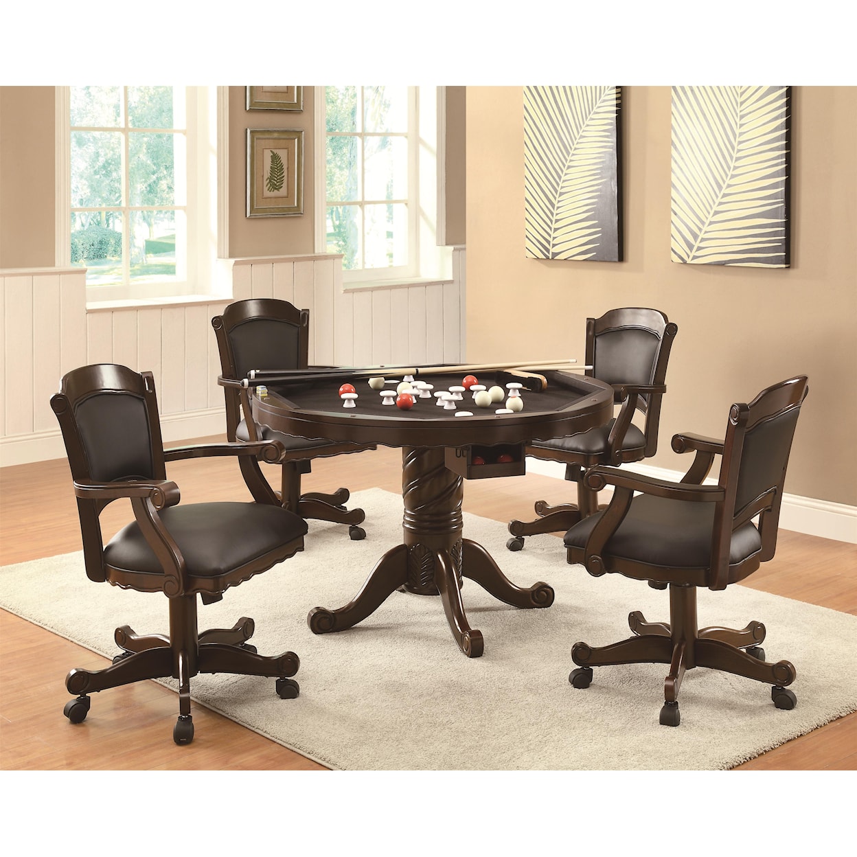 Coaster Turk 5 Piece Game Table Set