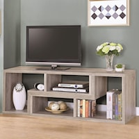 GREY DRIFTWOOD TV CONSOLE |