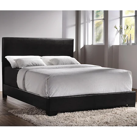Full Upholstered Low-Profile Bed