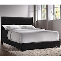 Contemporary Full Upholstered Low-Profile Bed