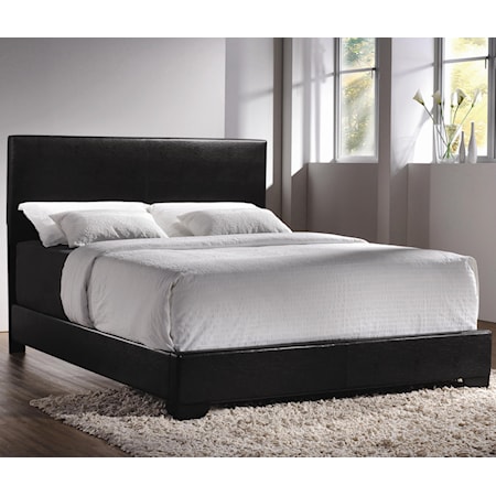 California King Upholstered Low-Profile Bed