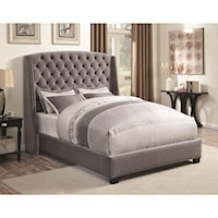 Pissarro Wingback Upholstered King Bed