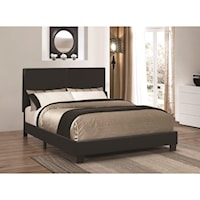 Upholstered Low-Profile Queen Bed