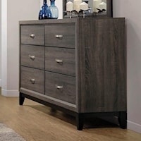 Contemporary Dresser with 6 Drawers
