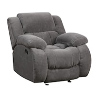 Casual Pillow Padded Glider Recliner