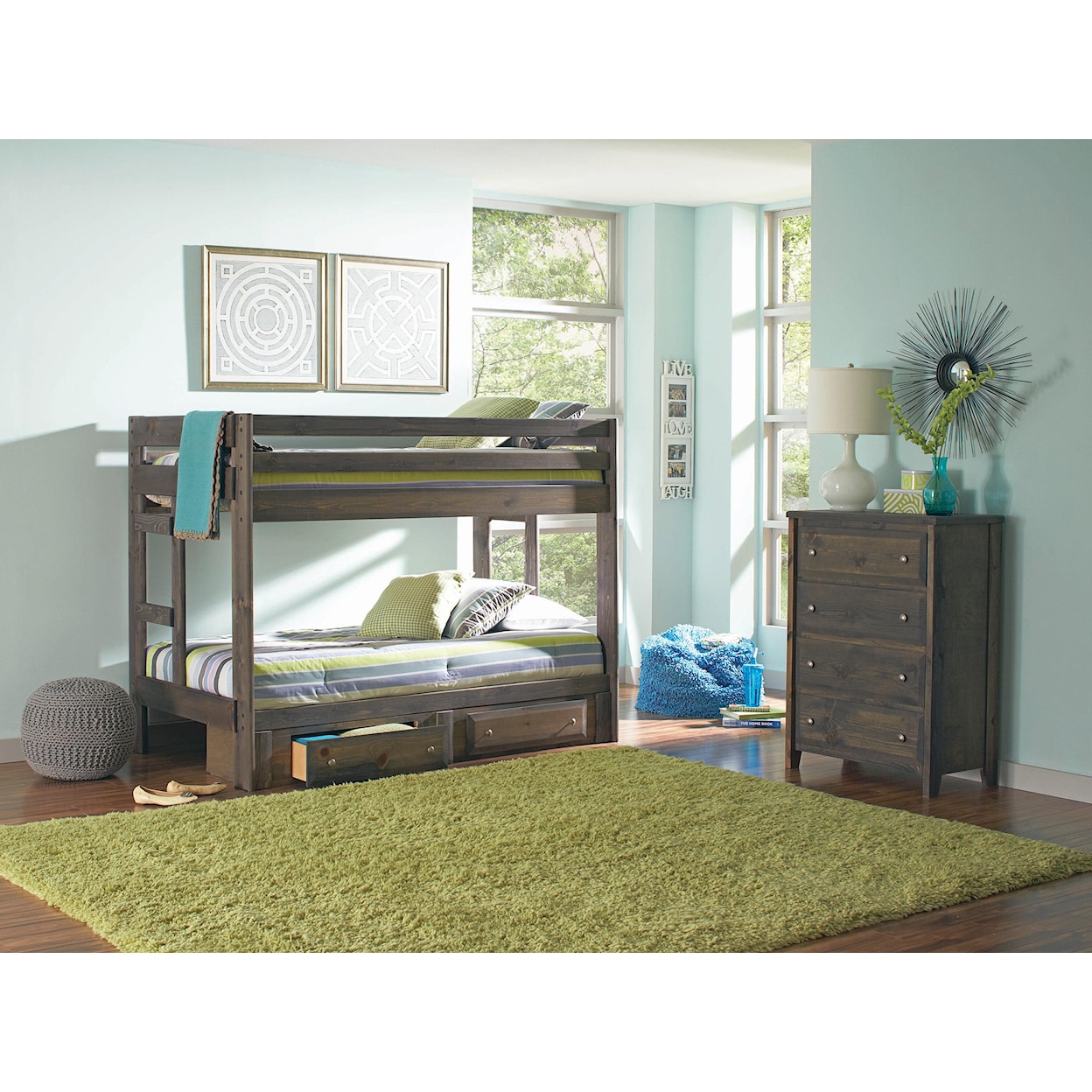 Michael Alan CSR Select Wrangle Hill Twin over Twin Bedroom Group