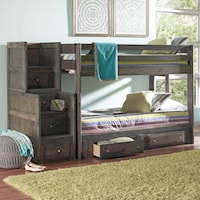 Full Over Full Bunk Bed with Under-Bed Storage