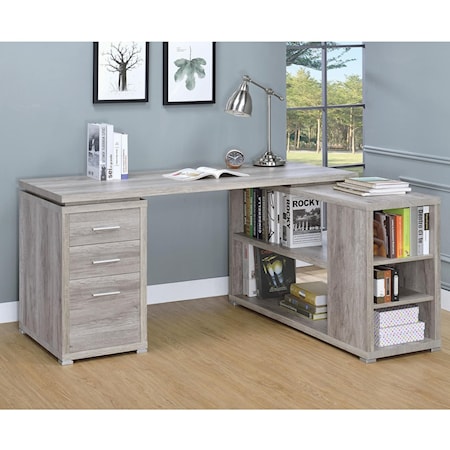 VETTE DRIFTWOOD GREY L SHAPE OFFICE | DESK