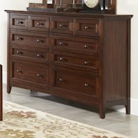 10 Drawer Dresser with Molded Top