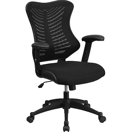 High Back Office Chair with Padded Seat