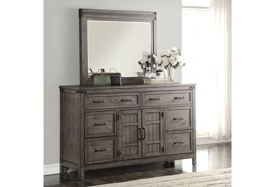 Storehouse Collection Storehouse 6 Drawer Dresser and Mirror by Legends Furniture at Wayside Furniture & Mattress
