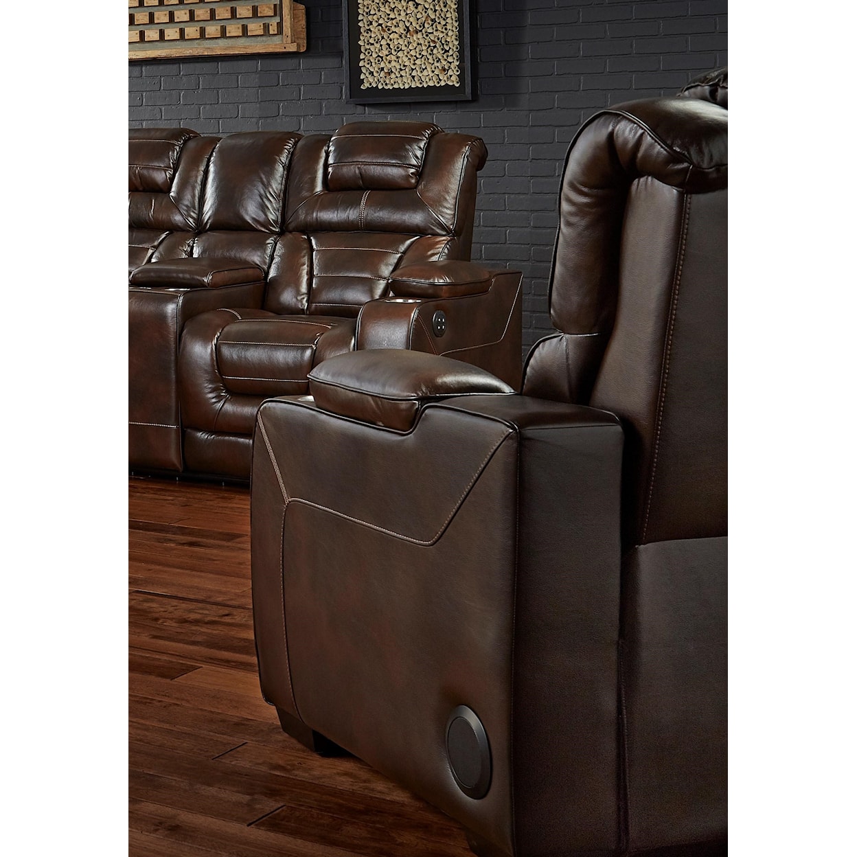 Corinthian OL73901 Power Headrest Recliner w/ Bluetooth Speaker