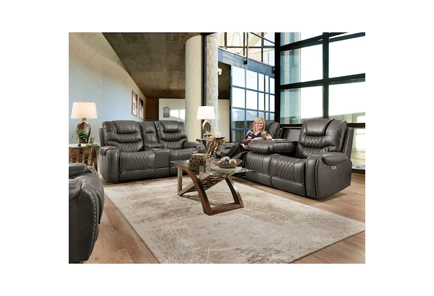 88804 Power Reclining Living Room Group by Corinthian at Schewels Home