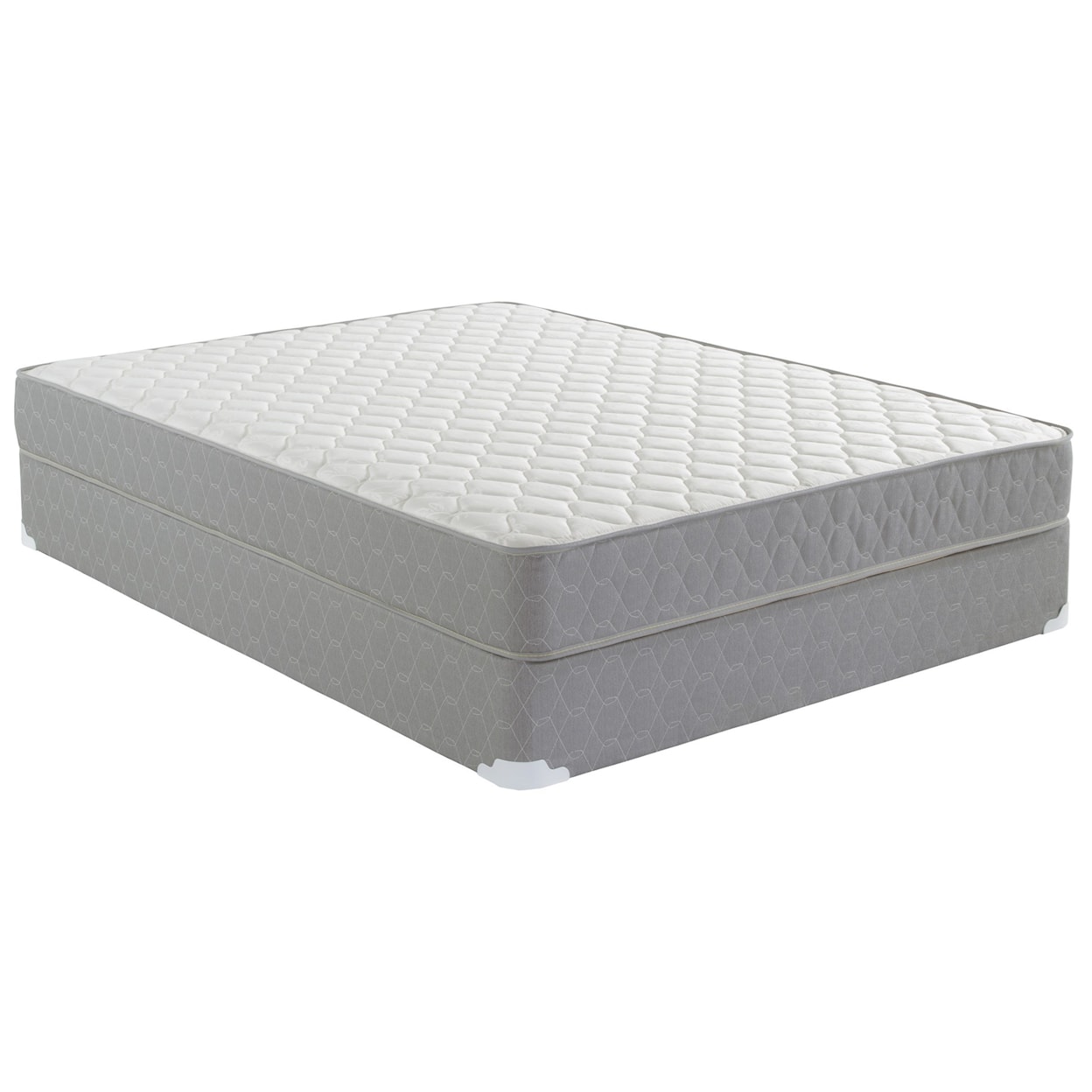 Corsicana 1000 Crazy Quilt Full 6 1/2" All Foam Mattress and 7" Box