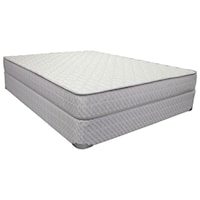 Full 8 1/2" Innerspring Euro Pillow Top Mattress and 9" Wood Foundation