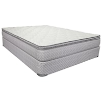 Queen 9 1/2" Pillowtop Innerspring Mattress and 9" Wood Foundation