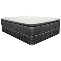 King 14" Pillow Top Mattress and 5" Low Profile Wood Foundation