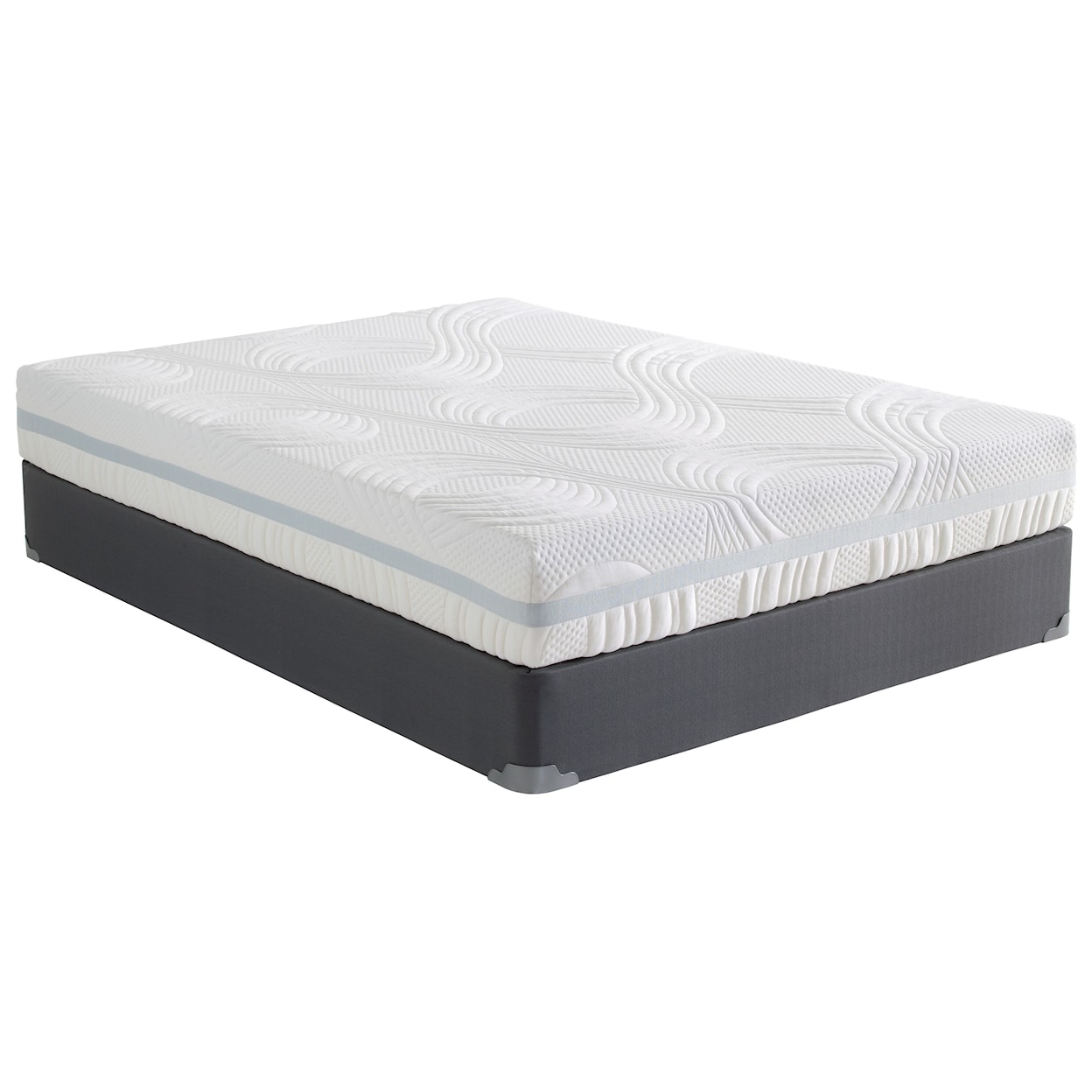 Corsicana 9600 Phase I Gel Queen 9" Gel Memory Foam Mattress Set