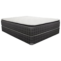 King Pillow Top Innerspring Mattress and 5" Low Profile Steel Foundation