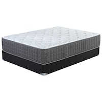 Cal King Cushion Firm Pocketed Coil Mattress and Wood Foundation