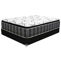 King Pillow Top Pocketed Coil Mattress and Wood Foundation
