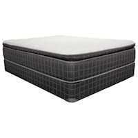 King Pillow Top Pocketed Coil Mattress and 5" Low Profile Steel Foundation