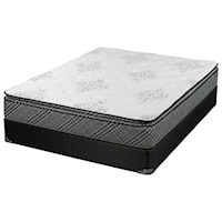 Queen Pillow Top Innerspring Mattress and 9" Black Quilted Foundation