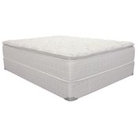 Queen Pillow Top Pocketed Coil Mattress and Wood Foundation