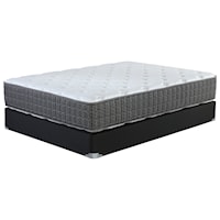 Twin Extra Long Plush Two Sided Innerspring Mattress and Wood Foundation