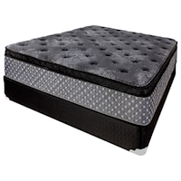 Twin Euro Top Innerspring Mattress and 9" Black Quilted Foundation