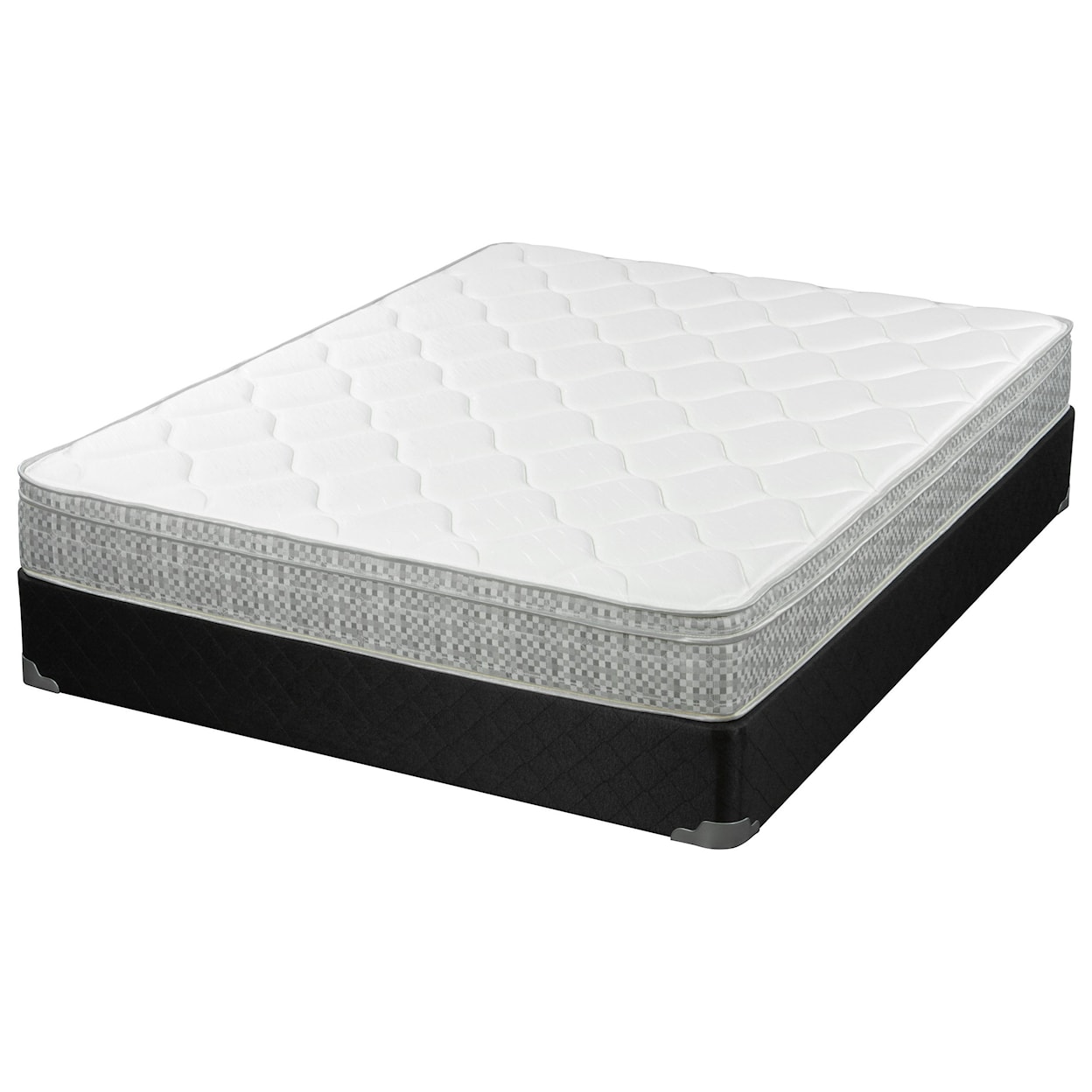 Corsicana S70107FAC Queen 7" Medium Euro Top Mattress Set