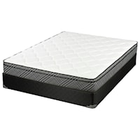Full Euro Top Innerspring Mattress and 9" Black Quilted Foundation