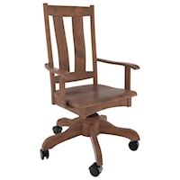 Customizable Solid Wood Executive Desk Chair