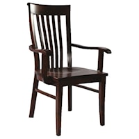 Customizable Solid Wood Dining Arm Chair