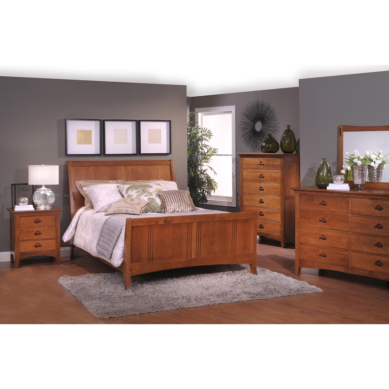 Country View Woodworking Great Lakes CK Sleigh Bed