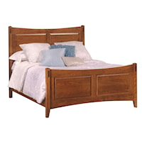 Queen Raised Panel Headboard and Footboard with Beveled Paneling