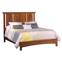 King Flat Panel Bed with European Footboard