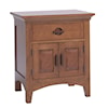 Country View Woodworking Great Lakes 1-Drawer, 2-Door Nightstand