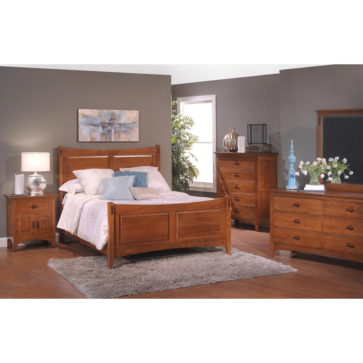 Country View Woodworking Great Lakes 1-Drawer, 2-Door Nightstand