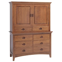2 Door Armoire with 8 Drawers