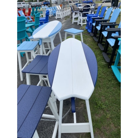 4&apos; Surf Board Table WH/PB