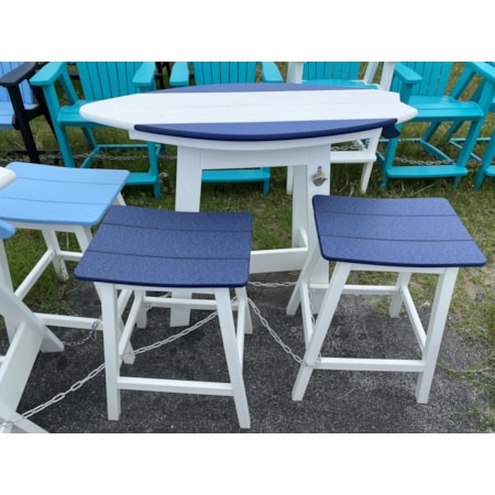 4&apos; Surf Board Table WH/PB