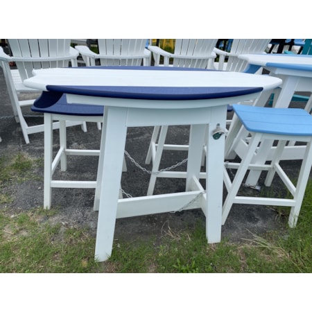 4&apos; Surf Board Table WH/PB