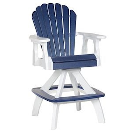 CWS 448A-S PubSwiv ArmChair WH/PB