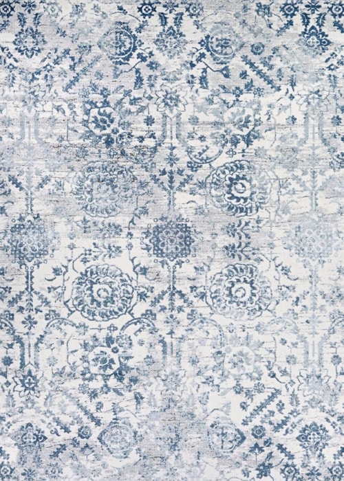 Calinda Marlowe Steel Blue-Ivory 7'10"x10'10" (Available in multiple sizes)